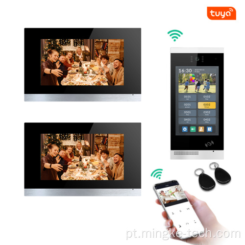 Sistema de intercomunicação de vídeo Tuya Door Phone Multi Apartment